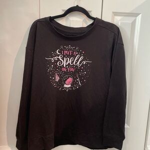Black Long Sleeve Tee with Pink Accents